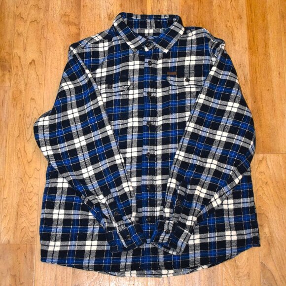 Orvis Other - Orvis Blue/White Plaid Flannel Shacket Shirt Jacket Sz XL